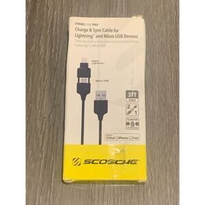 StrikeLine™ Pro Charge & Sync Cable for Lightning™ and micro USB Devices